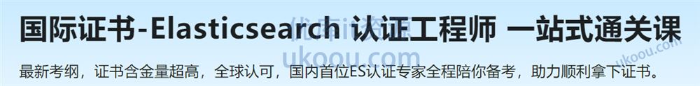 国际证书-Elasticsearch 认证工程师 一站式通关课「已完结」