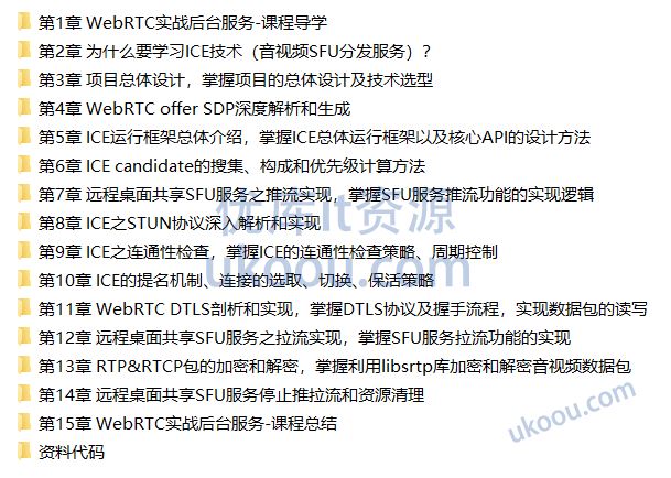 基于C++音视频高手课-WebRTC远程桌面后台服务实战「高清完结」